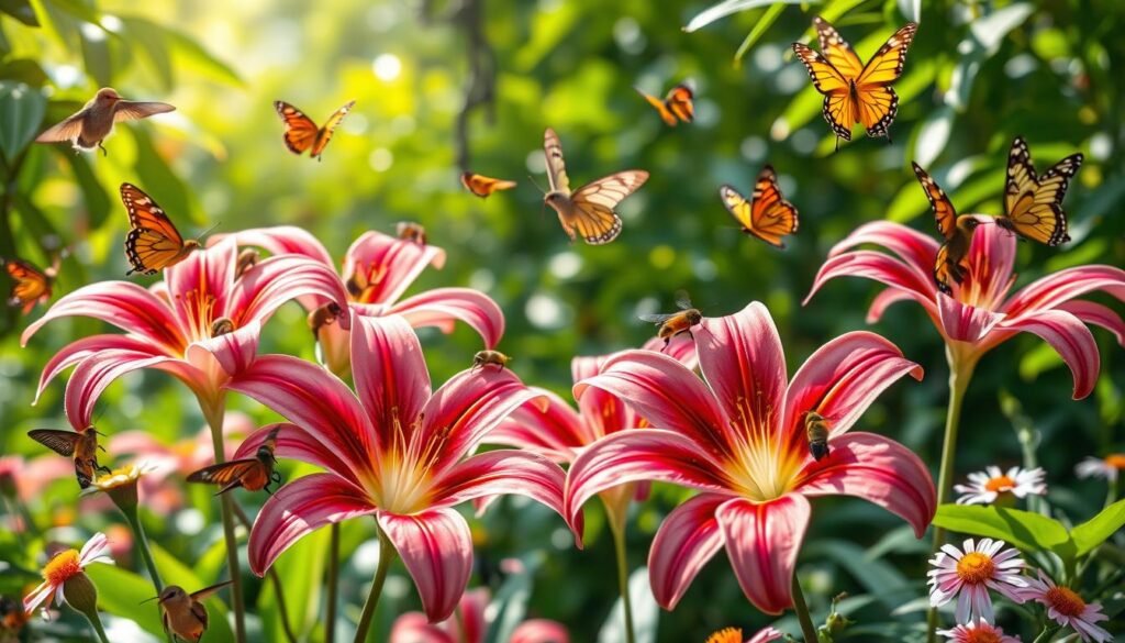 spider lilies and pollinators