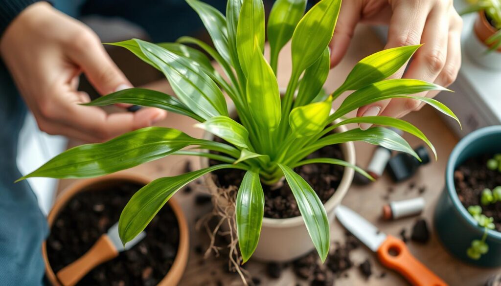 spider plant repotting