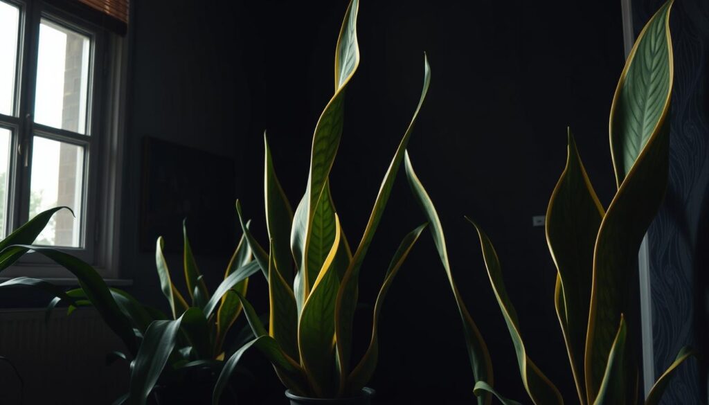 tall floor plants dim rooms