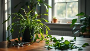 trimming spider plants