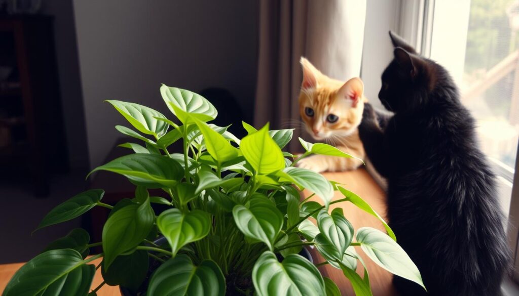 zz plant and cats