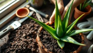 when to repot an aloe plant